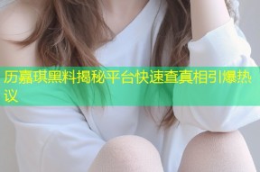 历嘉琪黑料揭秘平台快速查真相引爆热议