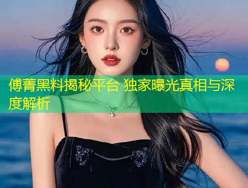 傅菁黑料揭秘平台 独家曝光真相与深度解析  第1张
