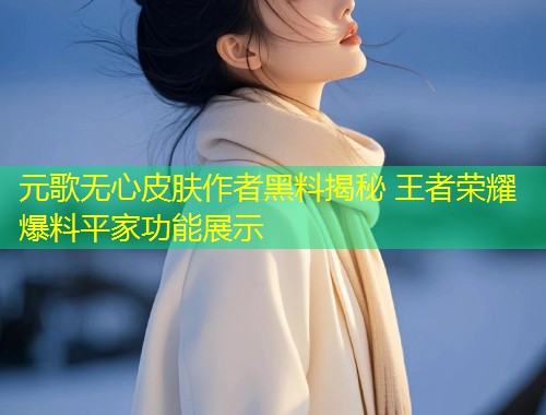 元歌无心皮肤作者黑料揭秘 王者荣耀爆料平家功能展示  第1张