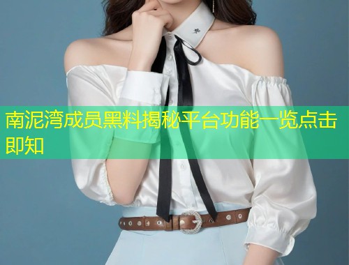 南泥湾成员黑料揭秘平台功能一览点击即知  第1张